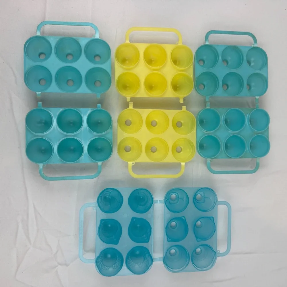 Jell-O Jiggler Gelatin Easter‎ Egg Mold Lot 4 Sets Pastel Plastic Jello Shots